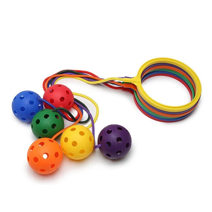 3pcs Random Colors  Kids Ankle Skip Outdoor Garden Game Fun Bouncing Ball