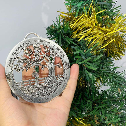 Metal Hanging Plaque Sign, Memory Wall Tree Keepsake Ornament Home Decoration