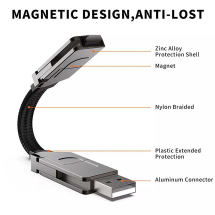 PD 60W Multi USB QC Fast Charging Cable 4in1 Type-C to Type C For iPhone Andriod