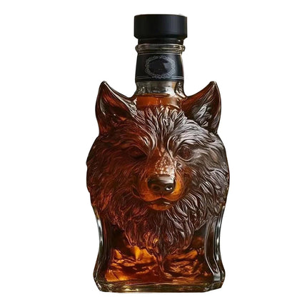 Unique Animal Head Glass Whiskey & Wine Decanter Bottle