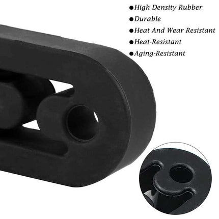 4PCS Heavy-Duty Universal Black Rubber Hangers for Car Exhaust Pipe Mount Brackets