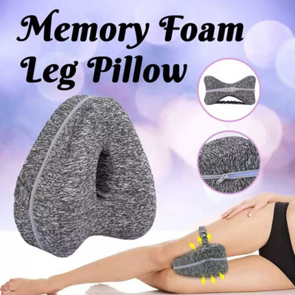 Memory Foam Leg Pillow Cushion Knee Support Pain Relief Washable Cover Bed Sofa