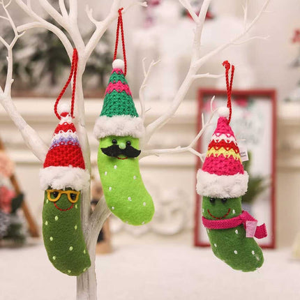 3Pcs Christmas Cartoon Banana Hanging Pendant Xmas Decoration for Home Ornaments