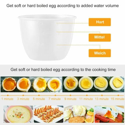 Electric Soft Hard Egg Boiler Bowl  Poacher Steamer Noise Free Cooker AU Plug