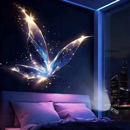 USB LED Projector Night Light 6 Projection Patterns Whale Jellyfish Butterfly Kids Gift