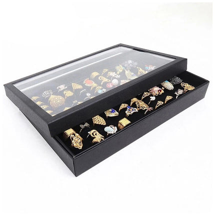 100-Slot Jewellery Earring Storage Box, Display Organiser Tray Holder, Rings Not Included
