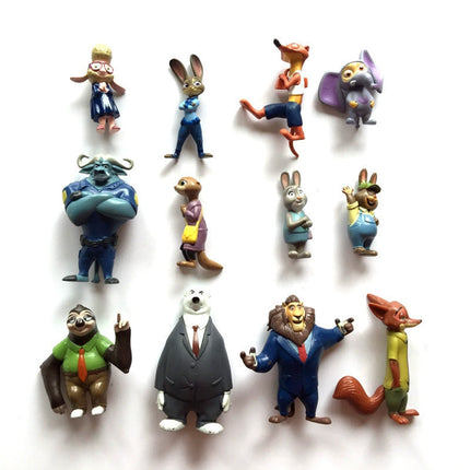 12pcs Cartoon Character Mini Doll Toys, Cuddly Figure Set, PVC Stuffed Toy Figures, Small Collectible Dolls