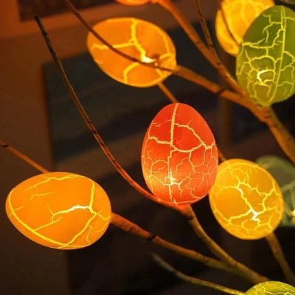 Easter LED Twig Tree Pre-Lit Birch Light Up Party Decoration with 24 Eggs