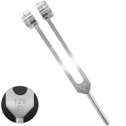 128Hz Tuning Fork+Hammer Kit Musical Instrument Vibration Sound Therapy Healing