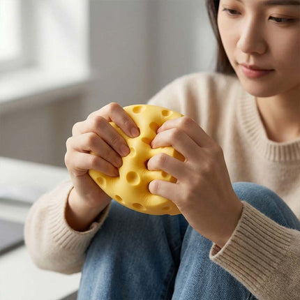Extra Large Squishy Cheese Stress Relief Toy Soft Squeeze Novelty Toy Simulation Cheese Sensory Fidget Toy for Anxiety Relief and Relaxation