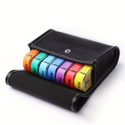 28 Grids 7 Day Weekly Pill Box, Tablet Storage Sorter Container Organizer