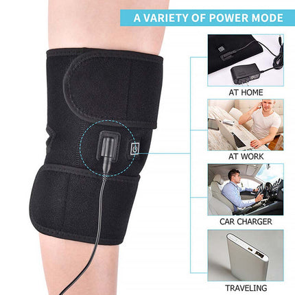 USB Heated Knee Pad Electric Knee Winter Keep Knee Warm Arthritis Pain Relief