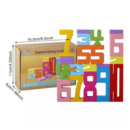 Montessori-Inspired Wooden Number Blocks,Funny Number Count Blocks Toys for Kids