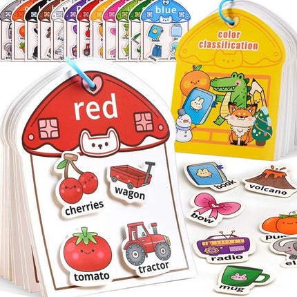 Montessori Education Color Classification Matching Book for Early Childhood Education Learning Tools