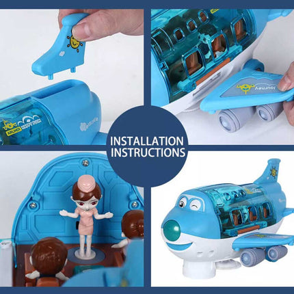 360 Rotating Electric Toy Plane Airplane with Sound Light Gift for Boys Xmas Gift