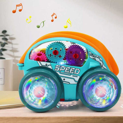 Speedlite Dynamic Gear Powered Car with Led Lights Light Up Toy Kids Xmas Gift
