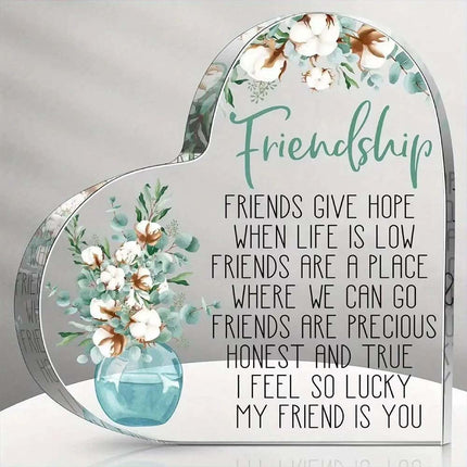 Best Friend Acrylic Plaque Heartfelt Birthday & Thank You Gift