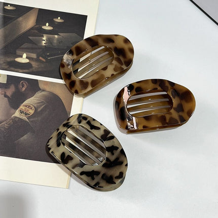 Set Flat Oval Hair Claw for thick Hair Clip For Women Girls Accessories