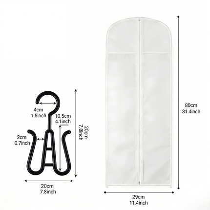 Hair Extension Storage Bag With Hanger Dust Proof Non Woven Wig Bag With Hanger