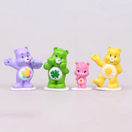12-Piece Rainbow Bear Playset - Figurine Cake Toppers & Play Toys Set