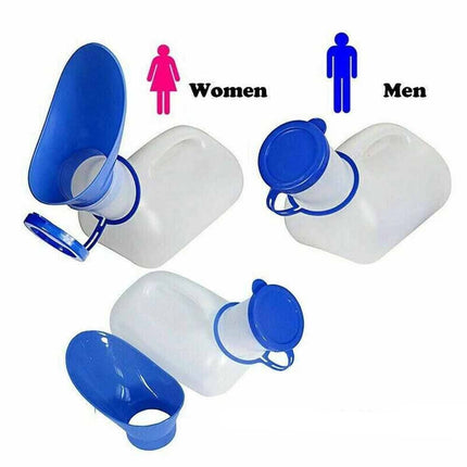 1000ML Urine Pee Bottle Long Neck Incontinence Container for Men, Spill proof Lid