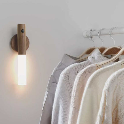 Wireless USB Rechargeable Night Light Motion Sensor LED Wall Light Magnetic Lamp