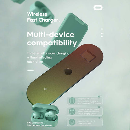 3-in-1 Wireless Charging Station for iPhone Watch AirPods