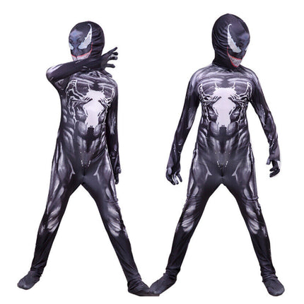 Kids Venom Costume Jumpsuit Boy Spiderman Superhero Cosplay Party Birthday Gift