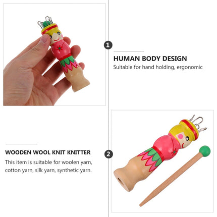 Large Dolly Bobbin French Knitting Knitter Fun Educational Threading Toy for Beginners
