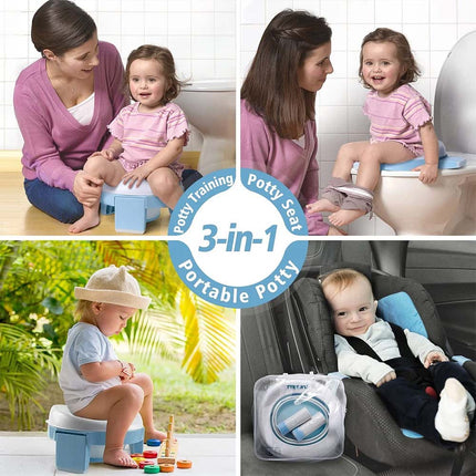 Portable Foldable Travel Potty, Reusable Potty for Outdoor Camping & Travel