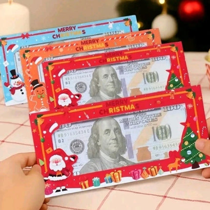 24X Mixed Christmas Money Wallet Window Envelope Cash Holder Gift Card Voucher