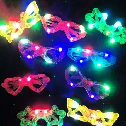 6X Random LED Light Up Sunglasses Glow in The Dark Party Supplies LED Glasses