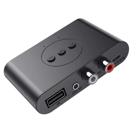 NFC Bluetooth 5.0 Wireless Receiver 3.5mm AUX to 2 RCA Audio Stereo Adapter