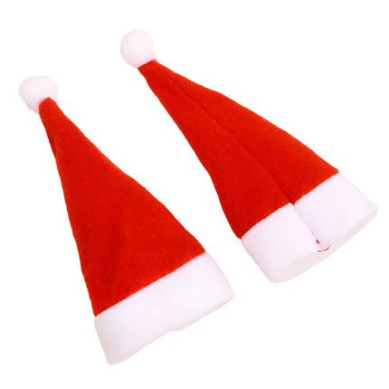 10PCS Red Hat Santa Cutlery Christmas Knife Bag Xmas Fork Holder Xmas Decoration