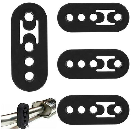 4PCS Heavy-Duty Universal Black Rubber Hangers for Car Exhaust Pipe Mount Brackets