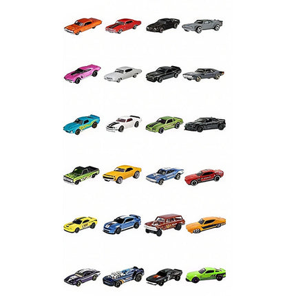 24-Day Advent Calendar 2025, Hot Wheels 2D Muscle Toy Cars