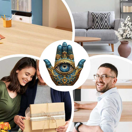 Evil Eye Hand Decor Palm Sculpture Evil Eye Hands Decorative Sculpture PVC