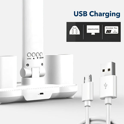 4 IN 1 LED Desk Lamp with Fan Dimmable Reading Lamp Reading Table Night Light