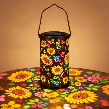 Sunflower Solar Hanging Lantern, Waterproof Outdoor Garden Light