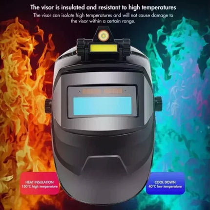 Auto Darkening Welding Mask Helmet – Solar-Powered for ARC, TIG, MIG & Grinding