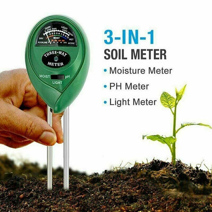 3 in 1 Soil PH Tester Moisture Sunlight Light Test Meter for Garden Plant Lawn