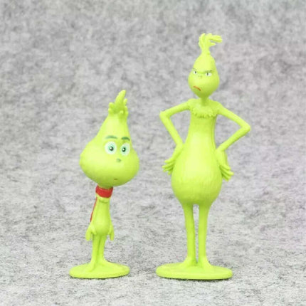 12Pcs How the Grinch Stole Christmas Cartoon Action Figure Kids Toy Doll Gifts