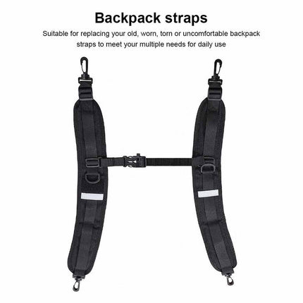 2pcs Padded Shoulder Straps Adjustable Outdoor Sports Backpack Shoulder Straps