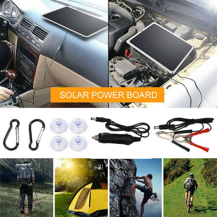 22W Watt Solar Panel Trickle Charger 12V Battery Charger RV Boat Car Camping