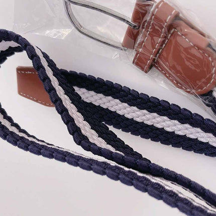 Men Women Kids Tween Striped Sports Formal Casual Pants Buckle Belt