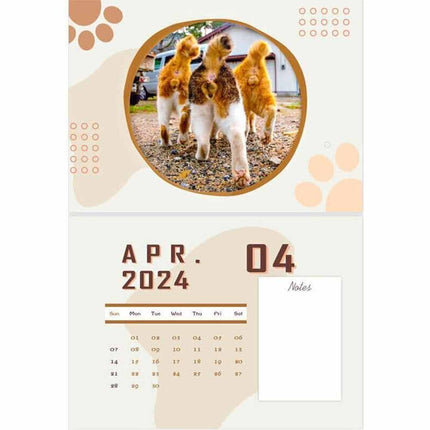 2024 Cats Butts For Cats Lovers - Funny Cats Calendar, Cute Kitten Butt Calendar