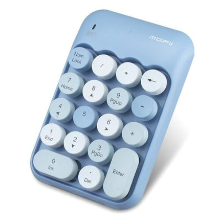 18 Keys Portable Wireless Numeric Keypad, Retro Round Keycap Number Pad