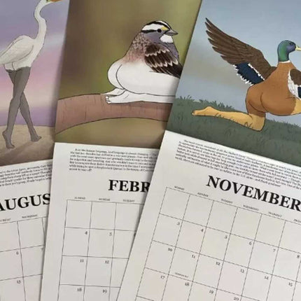 2025 CALENDAR OF EXTREMELY ACCURATE BIRDS 2025 Bird Calendar Wall Calendar Decor