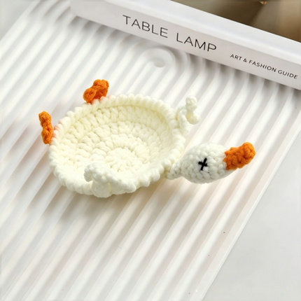 Handmade Crochet 3D Animal Coaster Cute Knitted Round Mug Rug, Heat Resistant Drink Cup Mat for Home Table Decor
