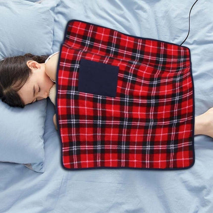 Electric Heated Throw Over Blanket, Warm Washable Fleece, Winter Warming with Switch & Timing Function